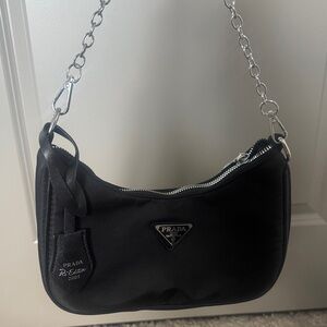 Prada Black Nylon Shoulder Bag